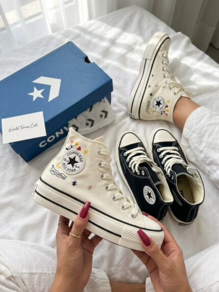 Converse plataforma flores