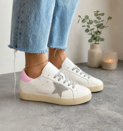 Golden goose talón rosado
