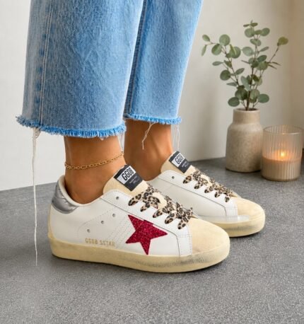 Golden goose talón plateado