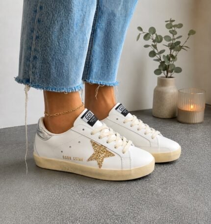 Golden goose talón plata