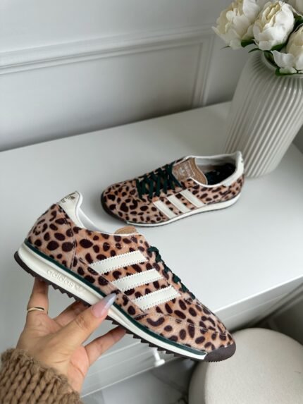 Adidas sl 72 leopardo cordón verde