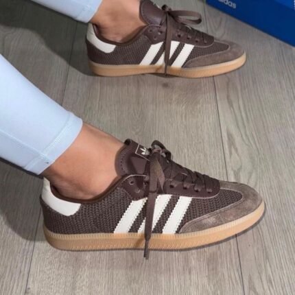 Adidas samba tejida café oscuro